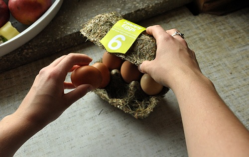 Happy Eggs, il packaging delle uova diviene organico