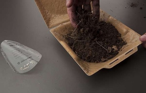 Il packaging ideato da Michael Marka che diviene un contenitore per piantare semi